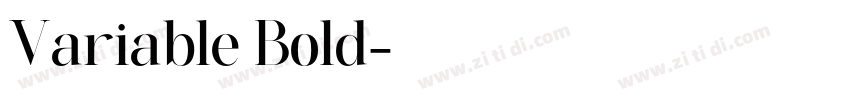 Variable Bold字体转换 Variable Bold字体转换